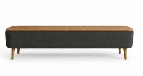 Hanah Home Soporte para TV Antracita con Otoman de Almacenamiento